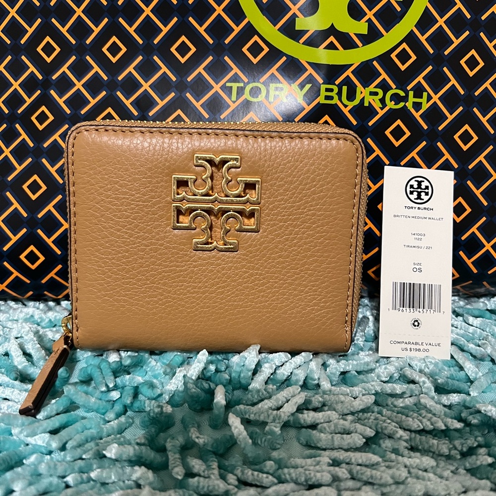Tory Burch Britten Medium Wallet Tiramisu